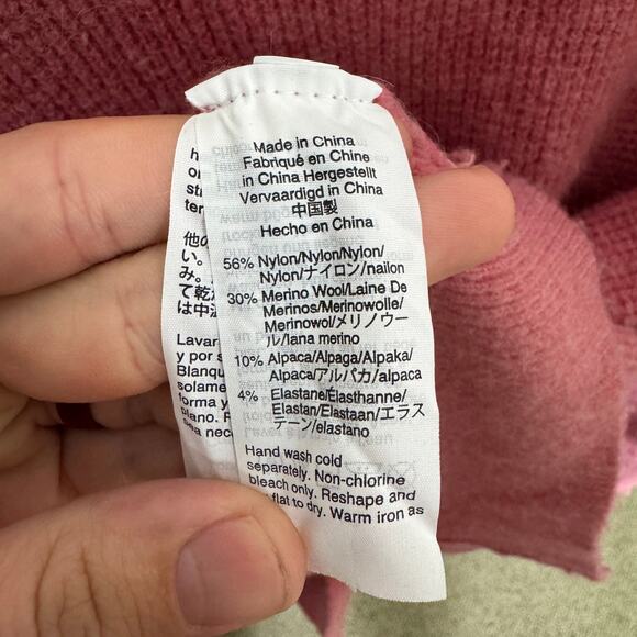 Point Sur Button Back Merino Wool Alpaca Sweater US Womens S - Picture 6 of 7